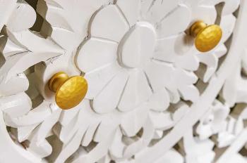 Highboard Wandkast wit mangohout 140 cm