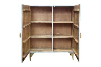 Wandkast wit mangohout 120 cm