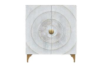 Wandkast wit mangohout 120 cm