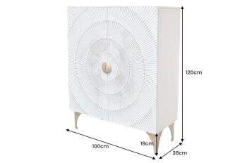 Wandkast wit mangohout 120 cm