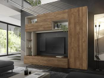 wandmeubel combinatie cashmere mercure eiken