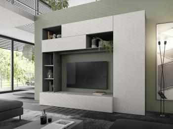 wandmeubel combinatie grijs steen look 272 cm
