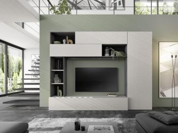 wandmeubel combinatie grijs steen look 272 cm