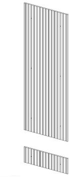 Wandmeubel wit hoogglans incl akoestische panelen 276x260 cm