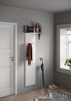wandpaneel kapstok wit hoogglans 184 cm