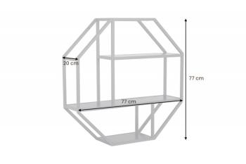 hangend wandrek zwart essen 77 cm