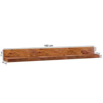 Wand schap sheesham hout 160 cm