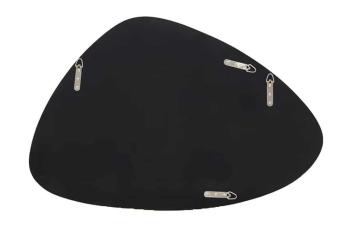 Spiegel met gouden rand organische vorm 85x56 cm