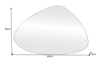 Spiegel met gouden rand organische vorm 85x56 cm