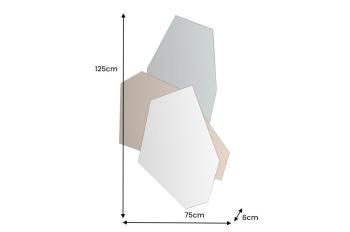 Wandspiegel set geometrisch div kleuren 125x75 cm 