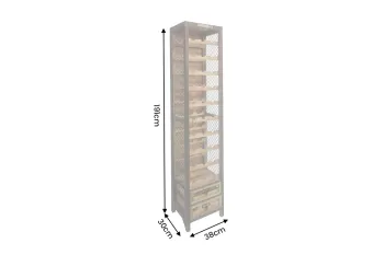 Wijnkast massief hout voor wijnflessen 38x190 cm