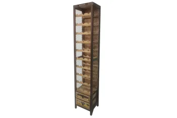 Wijnkast massief hout voor wijnflessen 38x190 cm