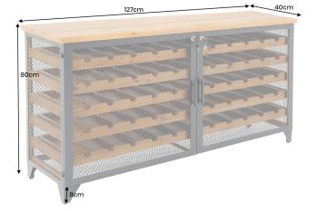 Wijnkast Opbergmeubel voor wijnflessen 127 cm