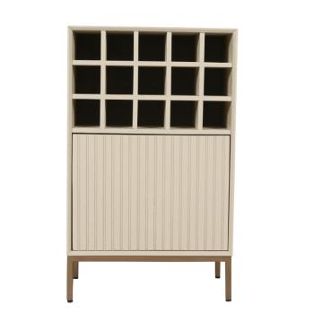 Wijnkast mangohout zand 55 cm