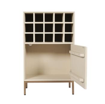 Wijnkast mangohout zand 55 cm