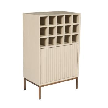 Wijnkast mangohout zand 55 cm