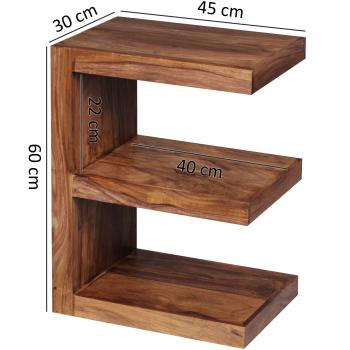 bijzettafel  E vorm sheesham