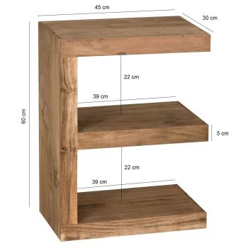 bijzettafel  E vorm acacia