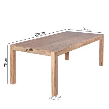 eettafel acaciahout 200 cm