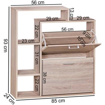 schoenenkast Multi eiken sonoma