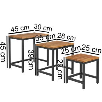 bijzettafelset sheesham