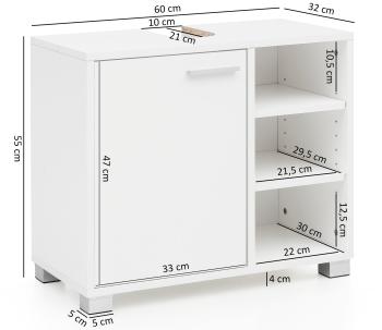 wastafelonderkast 60 cm wit