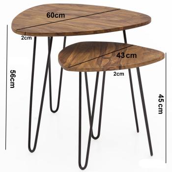 houten bijzettafel set