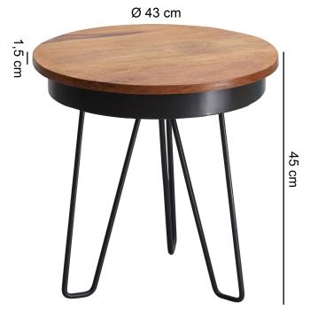 ronde bijzettafel 43 cm