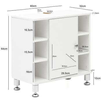 witte wastafel onderkast 60 cm