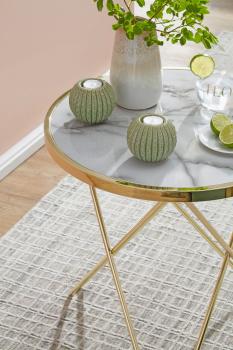 design bijzettafel goud marmerlook