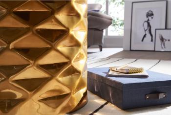 ronde bijzettafel goud
