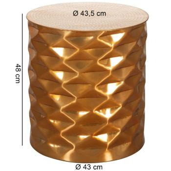 ronde bijzettafel goud