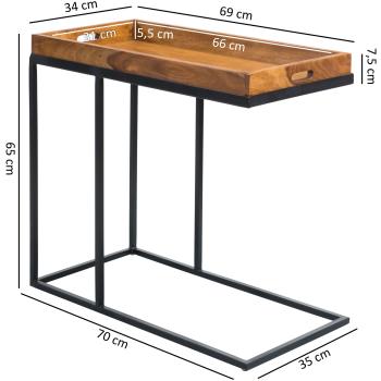 bijzettafel sheesham