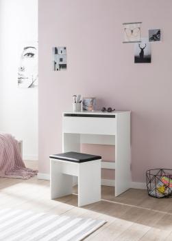 make up tafel met spiegel en hocker 60 cm