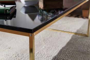 salontafel zwart glossy goud onderstel 120 cm