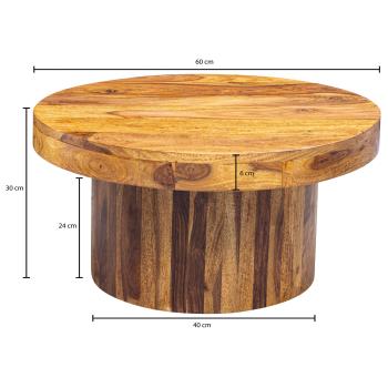 salontafel rond sheesham 60 cm