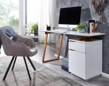 Bureau wit eiken 140 cm