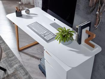 Bureau wit eiken 140 cm