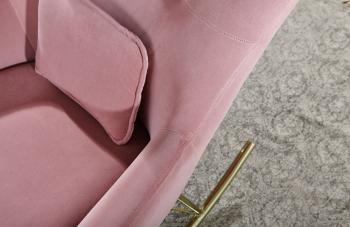 schommelfauteuil roze fluweel