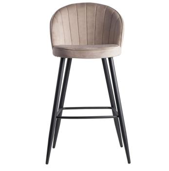 Luxe barkruk beige zwart