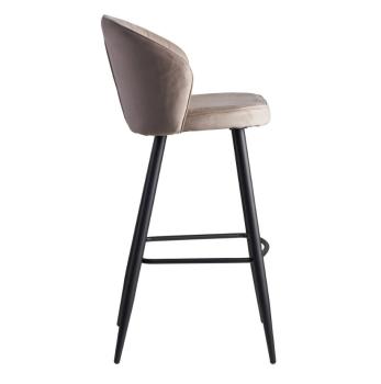 Luxe barkruk beige zwart