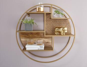 Ronde hangkast goud