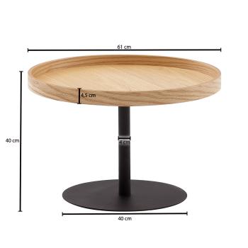 ronde salontafel eikenfineer 61 cm