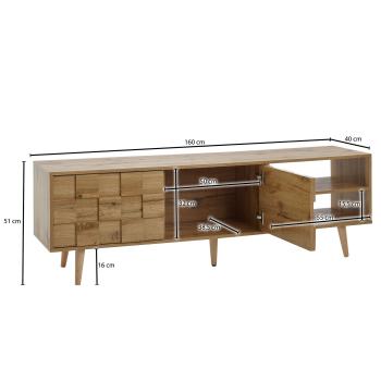 tv lowboard eikenlook 160 cm