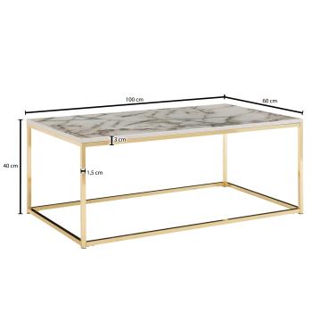 salontafel marmerlook wit 100 cm