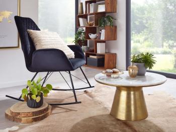 salontafel marmer goud 60 cm
