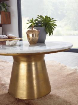 salontafel marmer goud 60 cm