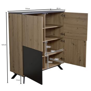 highboard eiken zwart