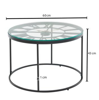 ronde salontafel zwart 60 cm