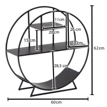 ronde decoratieve kast zwart
